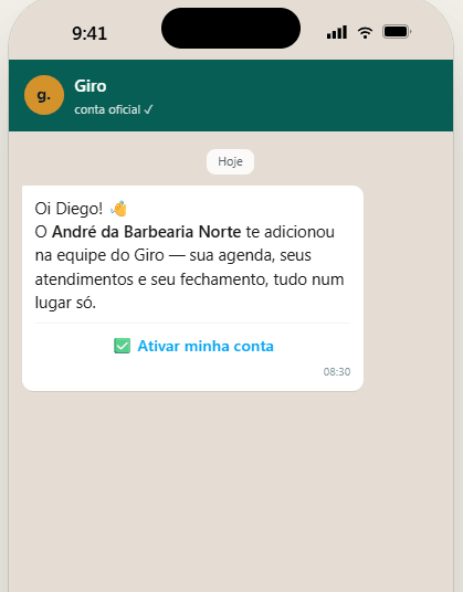 Giro no WhatsApp